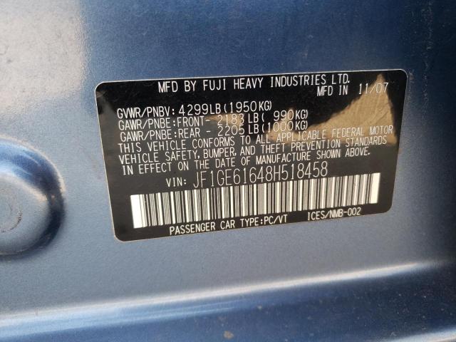 Photo 10 from auction – 2008 SUBARU IMPREZA 2. with VIN JF1GE61648H518458