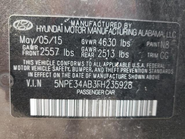 Photo 10 from auction – 2015 HYUNDAI SONATA SPO with VIN 5NPE34AB3FH235928