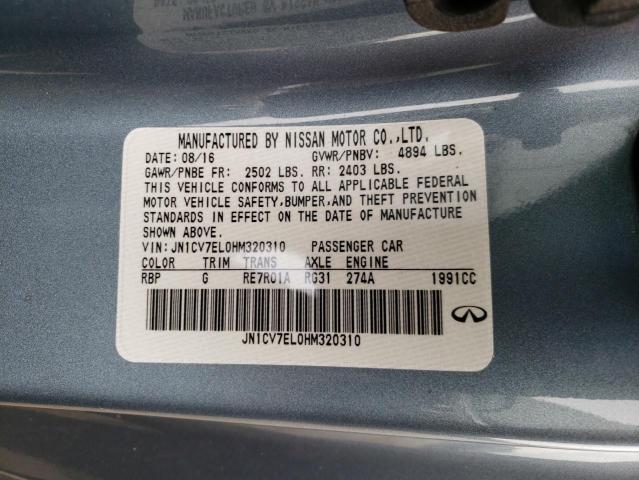 Photo 10 from auction – 2017 INFINITI Q60 BASE with VIN JN1CV7EL0HM320310