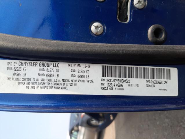 Photo 10 from auction – 2010 DODGE CHALLENGER with VIN 2B3CJ4DV8AH300522