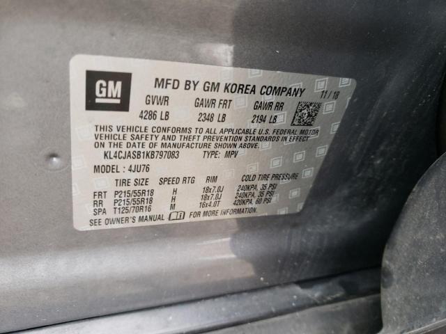 Photo 10 from auction – 2019 BUICK ENCORE with VIN KL4CJASB1KB797083