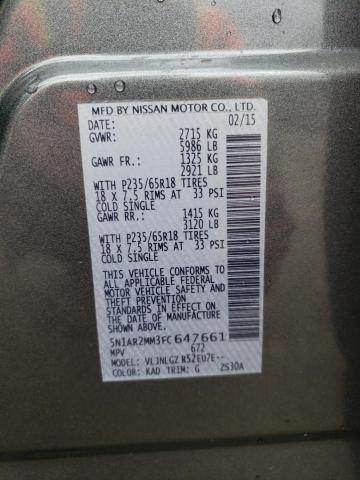 Photo 10 from auction – 2015 NISSAN PATHFINDER with VIN 5N1AR2MM3FC647661