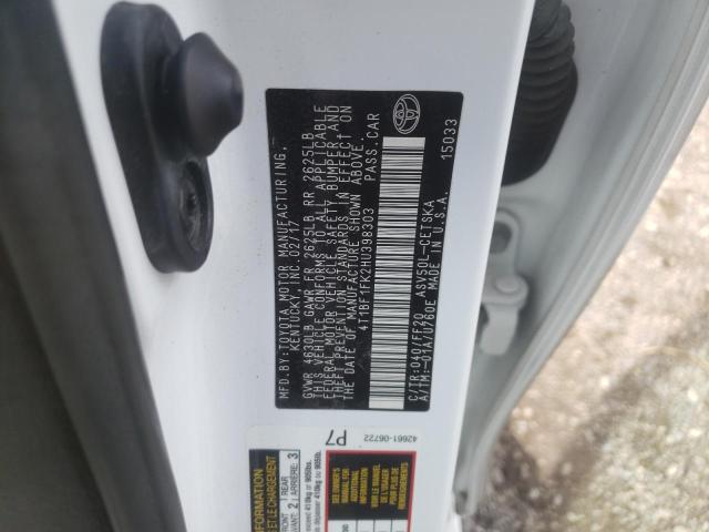 Photo 10 from auction – 2017 TOYOTA CAMRY LE with VIN 4T1BF1FK2HU398303