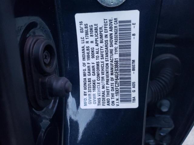 Photo 10 from auction – 2016 HONDA CIVIC LX with VIN 19XFC2F64GE038681