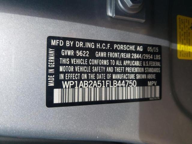 Photo 10 from auction – 2015 PORSCHE MACAN S with VIN WP1AB2A51FLB44750