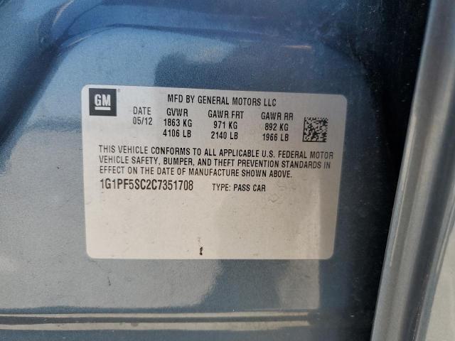 Photo 10 from auction – 2012 CHEVROLET CRUZE LT with VIN 1G1PF5SC2C7351708