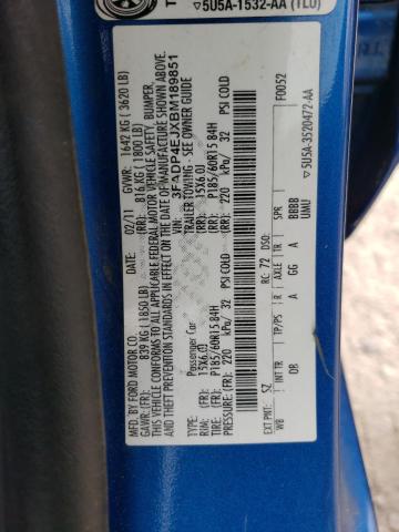 Photo 10 from auction – 2011 FORD FIESTA SE with VIN 3FADP4EJXBM189851