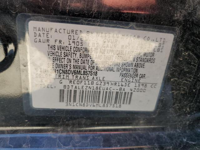 Photo 10 from auction – 2021 NISSAN VERSA S with VIN 3N1CN8DV6ML857518