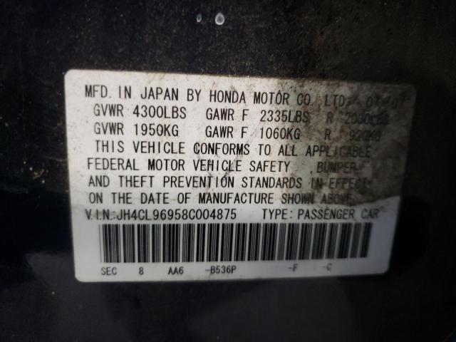 Photo 10 from auction – 2008 ACURA TSX with VIN JH4CL96958C004875
