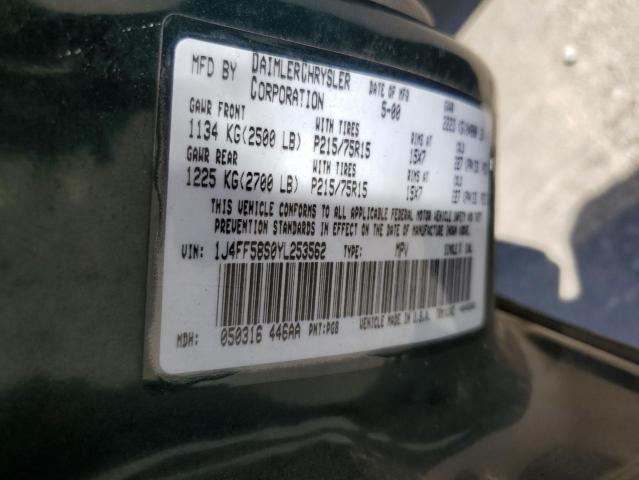 Photo 10 from auction – 2000 JEEP CHEROKEE C with VIN 1J4FF58S0YL253562