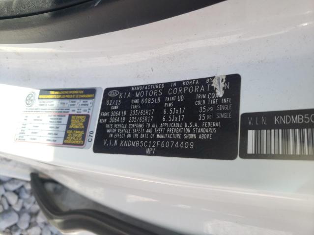 Photo 10 from auction – 2015 KIA SEDONA LX with VIN KNDMB5C12F6074409