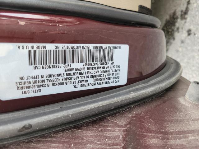 Photo 10 from auction – 2001 SUBARU LEGACY OUT with VIN 4S3BH675417659567