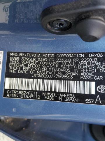Photo 10 from auction – 2007 TOYOTA PRIUS with VIN JTDKB20U777555563