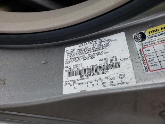 Photo 10 from auction – 2009 MERCURY MILAN PREM with VIN 3MEHM08189R604850