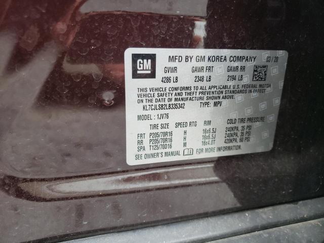 Photo 10 from auction – 2020 CHEVROLET TRAX 1LT with VIN KL7CJLSB2LB335342