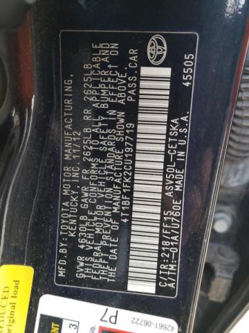 Photo 10 from auction – 2012 TOYOTA CAMRY BASE with VIN 4T1BF1FK2CU197719