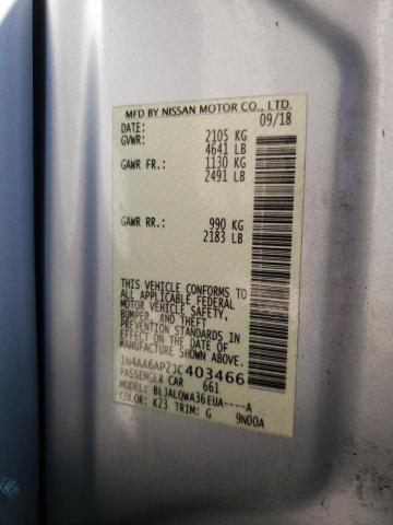 Photo 10 from auction – 2018 NISSAN MAXIMA 3.5 with VIN 1N4AA6AP2JC403466