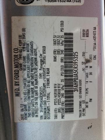 Photo 10 from auction – 2012 FORD FUSION SEL with VIN 3FAHP0JA5CR395325