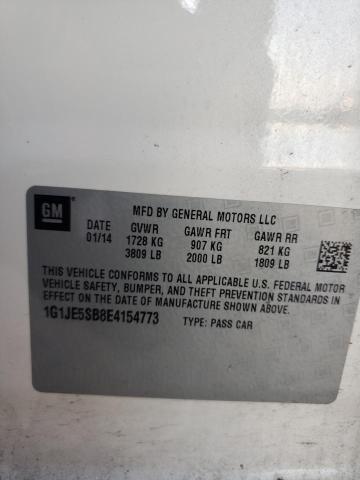 Photo 10 from auction – 2014 CHEVROLET SONIC LTZ with VIN 1G1JE5SB8E4154773