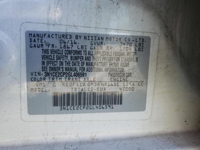 Photo 10 from auction – 2016 NISSAN VERSA NOTE with VIN 3N1CE2CP2GL406591