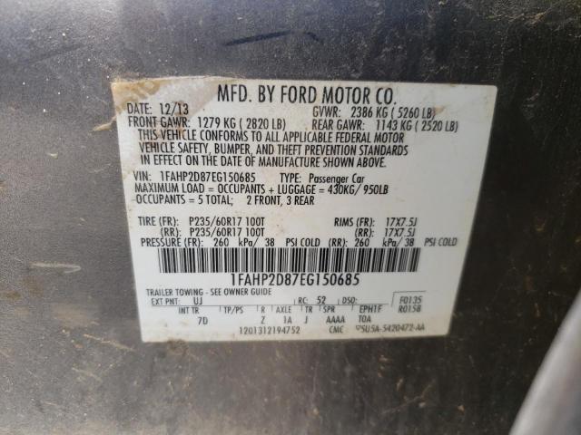 Photo 10 from auction – 2014 FORD TAURUS SE with VIN 1FAHP2D87EG150685