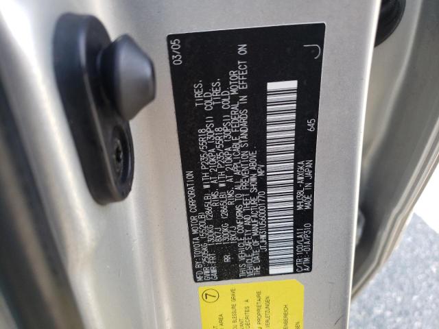 Photo 10 from auction – 2006 LEXUS RX 400 with VIN JTJHW31U560001770
