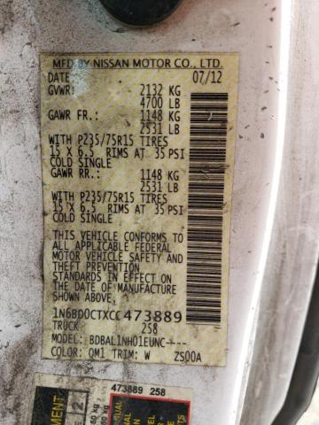 Photo 10 from auction – 2012 NISSAN FRONTIER S with VIN 1N6BD0CTXCC473889