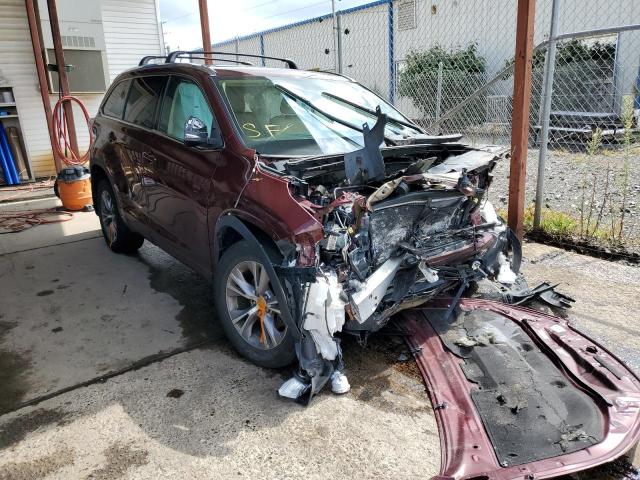 TOYOTA HIGHLANDER 2015 with VIN 5TDJKRFH8FS163467 - Photo from auction