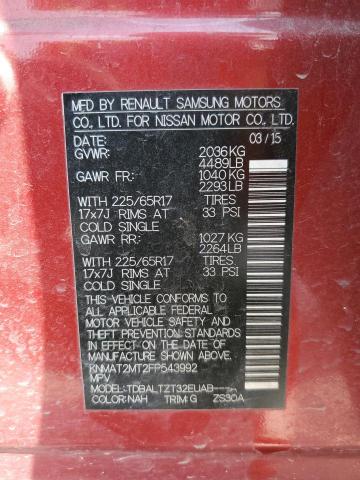 Photo 10 from auction – 2015 NISSAN ROGUE S with VIN KNMAT2MT2FP543992