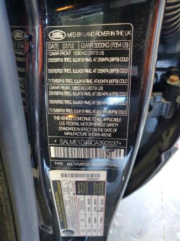 Photo 10 from auction – 2012 LAND ROVER RANGE ROVE with VIN SALME1D49CA392537