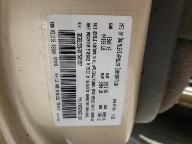 Photo 10 from auction – 1999 CHRYSLER SEBRING JX with VIN 3C3EL55H3XT585957