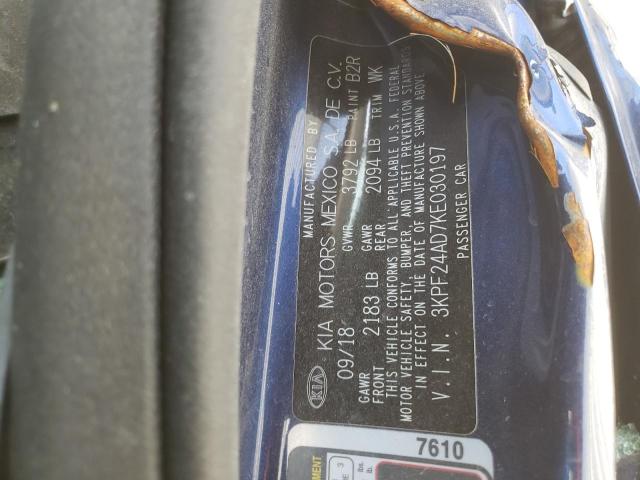 Photo 10 from auction – 2019 KIA FORTE FE with VIN 3KPF24AD7KE030197