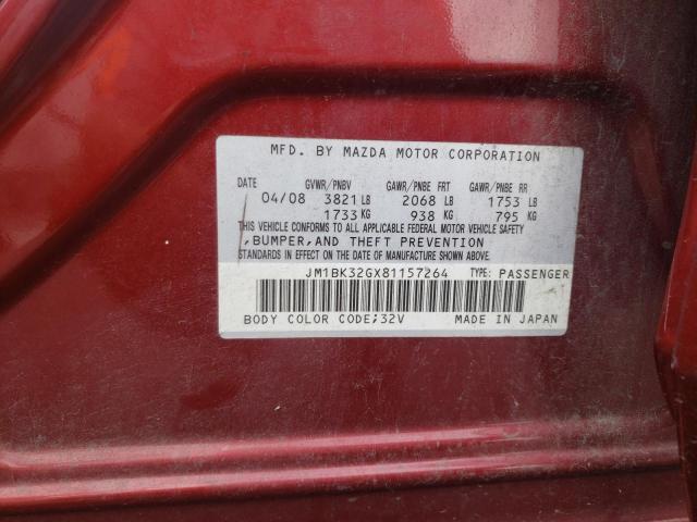 Photo 10 from auction – 2008 MAZDA 3 I with VIN JM1BK32GX81157264