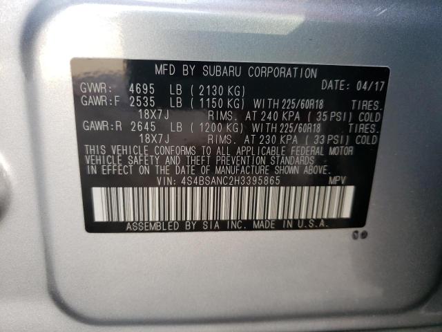 Снимка 10 от търг – 2017 SUBARU OUTBACK 2. с VIN 4S4BSANC2H3395865