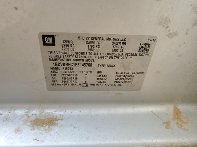 Photo 10 from auction – 2015 CHEVROLET SILVERADO with VIN 1GCVKREC1FZ145768