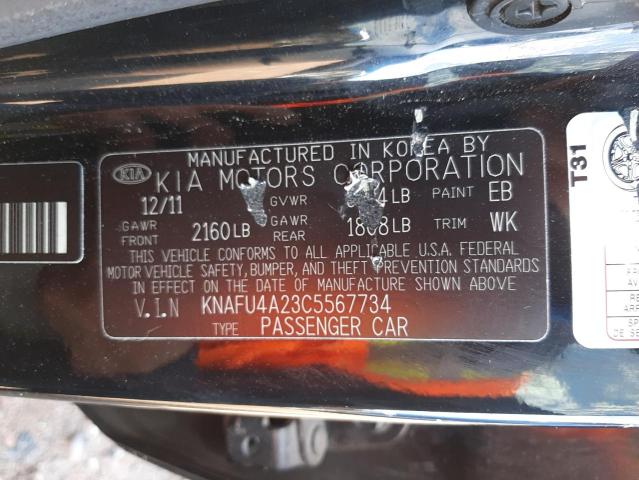 Photo 10 from auction – 2012 KIA FORTE EX with VIN KNAFU4A23C5567734