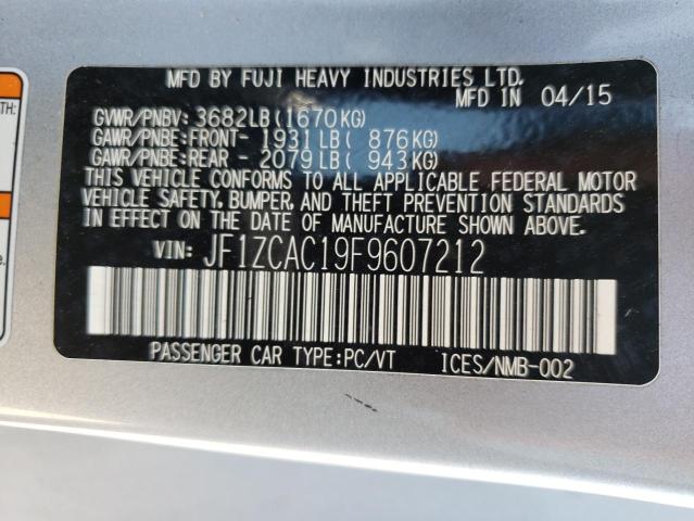 Photo 10 from auction – 2015 SUBARU BRZ 2.0 LI with VIN JF1ZCAC19F9607212