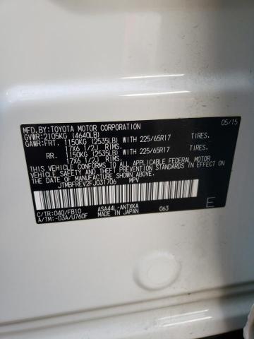Photo 10 from auction – 2015 TOYOTA RAV4 LE with VIN JTMBFREV2FJ031706