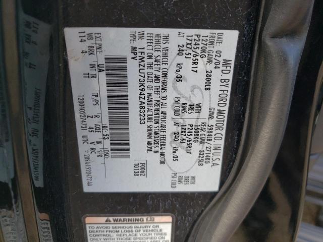 Photo 10 from auction – 2004 FORD EXPLORER X with VIN 1FMZU73K94ZA83233