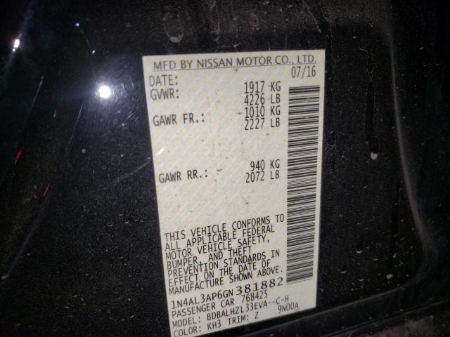 Photo 10 from auction – 2016 NISSAN ALTIMA 2.5 with VIN 1N4AL3AP6GN381882