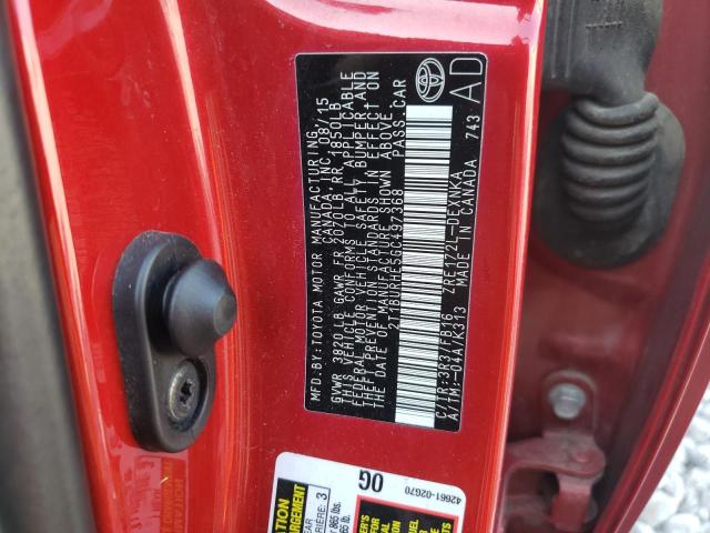 Photo 10 from auction – 2016 TOYOTA COROLLA L with VIN 2T1BURHE5GC497368