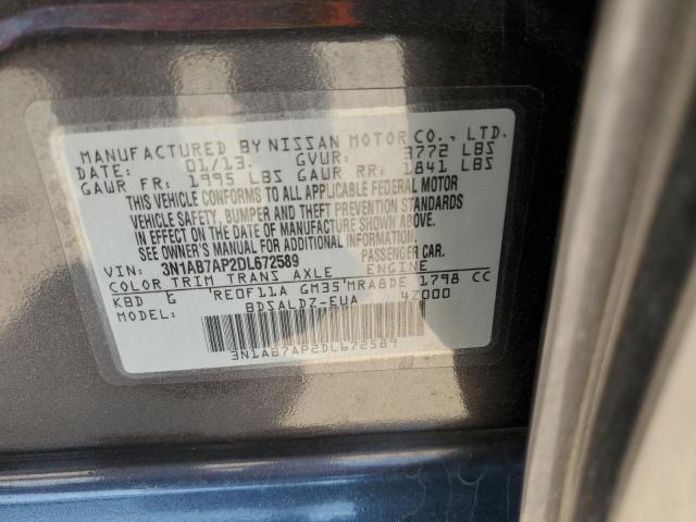 Photo 10 from auction – 2013 NISSAN SENTRA S with VIN 3N1AB7AP2DL672589