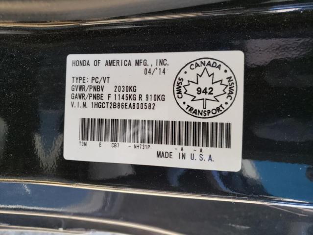 Photo 10 from auction – 2014 HONDA ACCORD EXL with VIN 1HGCT2B86EA800582