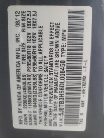 Photo 10 from auction – 2013 ACURA RDX TECHNO with VIN 5J8TB3H56DL006450