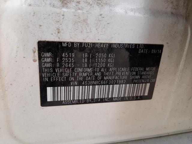 Photo 10 from auction – 2015 SUBARU LEGACY 2.5 with VIN 4S3BNBC66F3021982