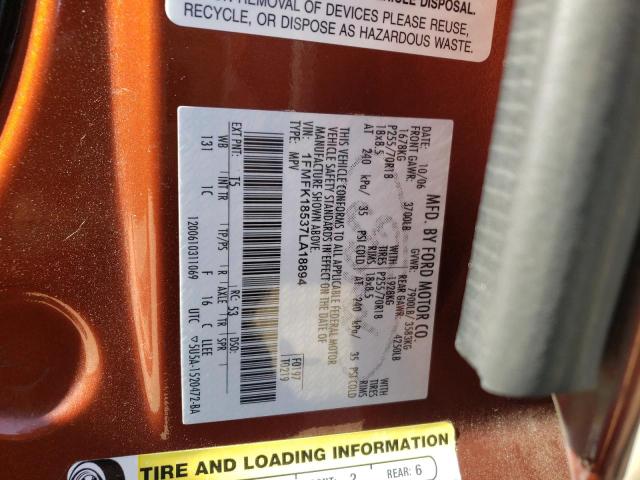 Photo 10 from auction – 2007 FORD EXPED EB with VIN 1FMFK18537LA18894