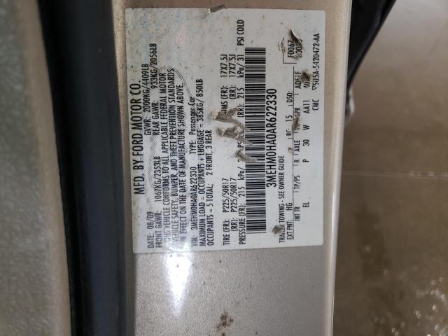 Photo 10 from auction – 2010 MERCURY MILAN with VIN 3MEHM0HA0AR622330