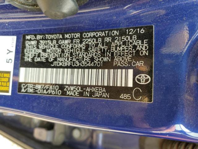 Photo 10 from auction – 2017 TOYOTA PRIUS with VIN JTDKBRFU3H3544701