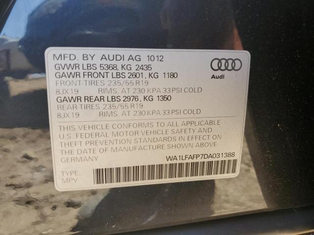 Photo 10 from auction – 2013 AUDI Q5 PREMIUM with VIN WA1LFAFP7DA031388
