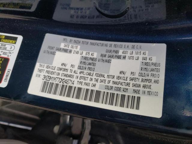 Photo 10 from auction – 2016 MAZDA 3 TOURING with VIN 3MZBM1M77GM248714